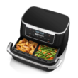 Ninja DZ071 Foodi 6-in-1 DualZone FlexBasket Air Fryer with 7-QT MegaZone & Basket Divider, Black
