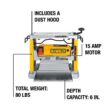 DEWALT 12.5-in W 15-Amp Benchtop Planer
