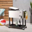 TRINITY 80 Quart Stainless Steel Beverage Cooler with Dark Bronze Speckled Finish