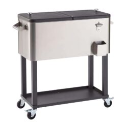 TRINITY 80 Quart Stainless Steel Beverage Cooler with Dark Bronze Speckled Finish