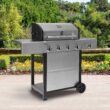 Kenmore Stainless Steel 4-Burner Liquid Propane Gas Grill with 1 Side Burner