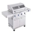 Monument Clearview Stainless Steel 4-Burner Liquid Propane and Natural Gas Grill with 1 Side Burner