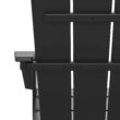 POLYWOOD Oakport Set of 2 Black Hdpe Frame Stationary Adirondack Chair with Slat Seat
