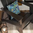 POLYWOOD Oakport Set of 2 Black Hdpe Frame Stationary Adirondack Chair with Slat Seat