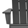 POLYWOOD Oakport Set of 2 Black Hdpe Frame Stationary Adirondack Chair with Slat Seat