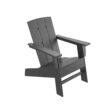 POLYWOOD Oakport Set of 2 Black Hdpe Frame Stationary Adirondack Chair with Slat Seat