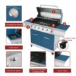 Royal Gourmet Blue 6-Burner Liquid Propane Gas Grill with 1 Side Burner