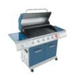 Royal Gourmet Blue 6-Burner Liquid Propane Gas Grill with 1 Side Burner