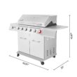 Royal Gourmet Stainless Steel 6-Burner Liquid Propane Gas Grill with 1 Side Burner