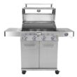 Monument Clearview Stainless Steel 4-Burner Liquid Propane and Natural Gas Grill with 1 Side Burner
