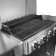 Master Forge Silver and Black/Stainless Steel and Powder Coated 4-Burner Liquid Propane Gas Grill with 1 Side Burner