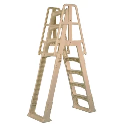 Vinyl Works 56-in Plastic Drop-In Pool Steps with Outside Ladder with Hand Rail