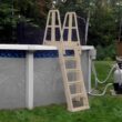 Vinyl Works 56-in Plastic Drop-In Pool Steps with Outside Ladder with Hand Rail