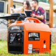 GENMAX Quiet and Portable Gasoline Inverter Generator - Up to 1200 Running Watts, 6.5 Hour Run Time, Lightweight and Fuel Efficient