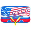 Airhead Multicolored 2-Person Towable Tube Float with Patriotic Design - High Velocity, Quick Rope Connections, Comfortable Ride