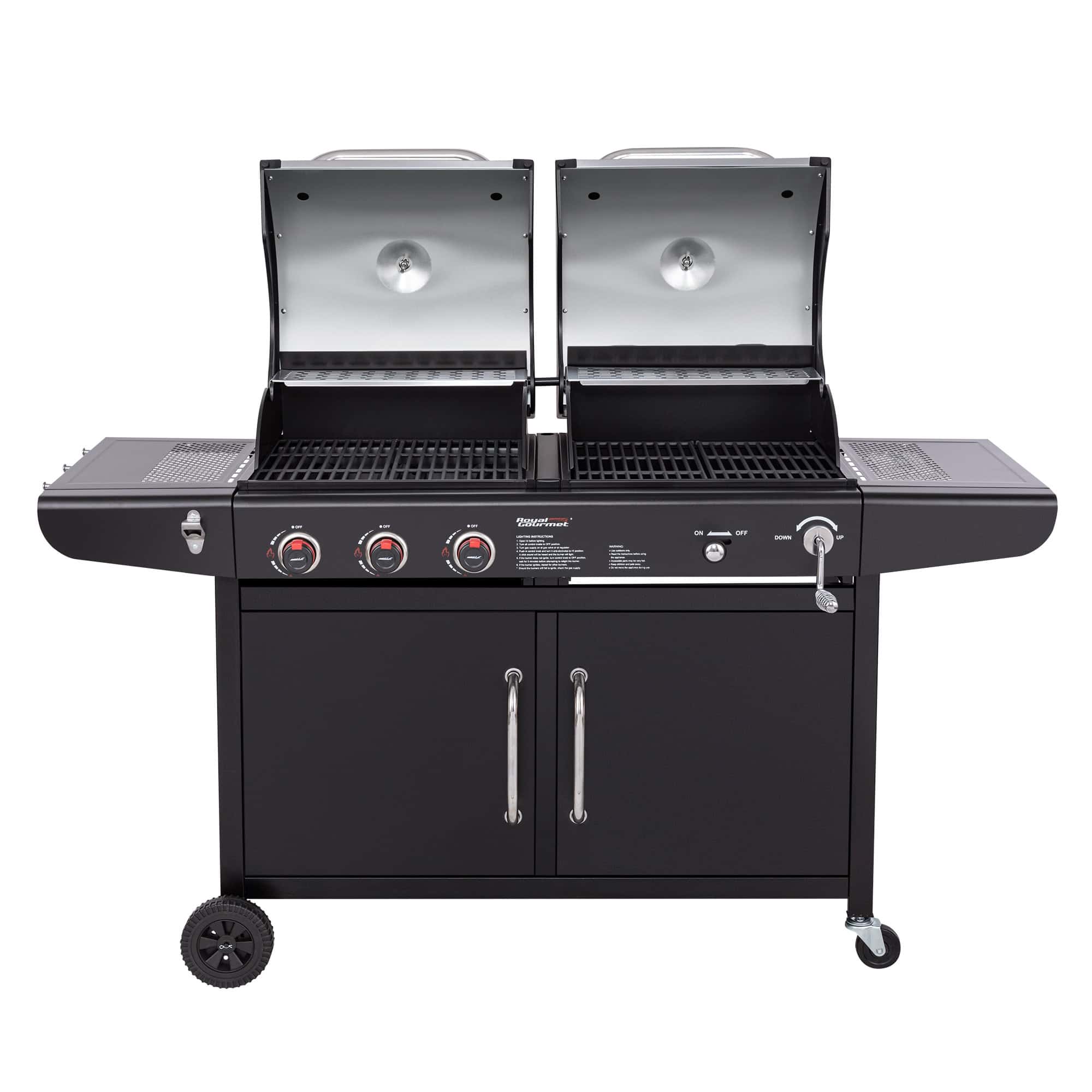 Royal Gourmet Black and Silverred Combo Grill Royal Gourmet Black and Silverred Combo Grill - Image 2