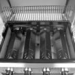 Master Forge Silver and Black/Stainless Steel and Powder Coated 4-Burner Liquid Propane Gas Grill with 1 Side Burner
