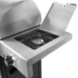 Master Forge Silver and Black/Stainless Steel and Powder Coated 4-Burner Liquid Propane Gas Grill with 1 Side Burner
