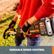 WORX POWER SHARE NITRO 40-volt Max 15-in Straight Shaft Attachment Capable Battery String Trimmer 4 Ah (Battery and Charger Included)