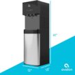 Avalon Bottom Load Water Cooler: Effortless Refilling, 3 Temperature Options (Stainless Steel)