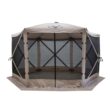 Gazelle Gazelle G6 12ft x 12ft 6-Sided Pop Up Portable 8 Person Gazebo Tent, Desert Sand