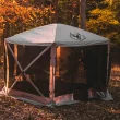 Gazelle Gazelle G6 12ft x 12ft 6-Sided Pop Up Portable 8 Person Gazebo Tent, Desert Sand