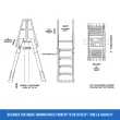 Vinyl Works 56-in Resin A-frame Pool Ladder Hand Rail