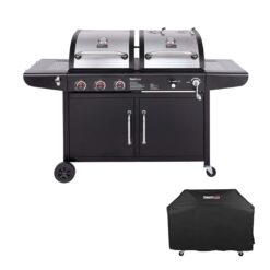Royal Gourmet Black and Silverred Combo Grill