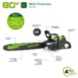 Greenworks 80-volt 20-in Brushless Battery Chainsaw (Battery and Charger Not Included)