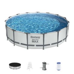 Bestway 15-ft x 15-ft x 42-in Metal Frame Round Above-Ground Pool with Filter Pump
