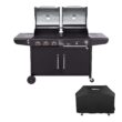 Royal Gourmet Black and Silverred Combo Grill Royal Gourmet Black and Silverred Combo Grill