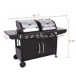Royal Gourmet Black and Silverred Combo Grill Royal Gourmet Black and Silverred Combo Grill