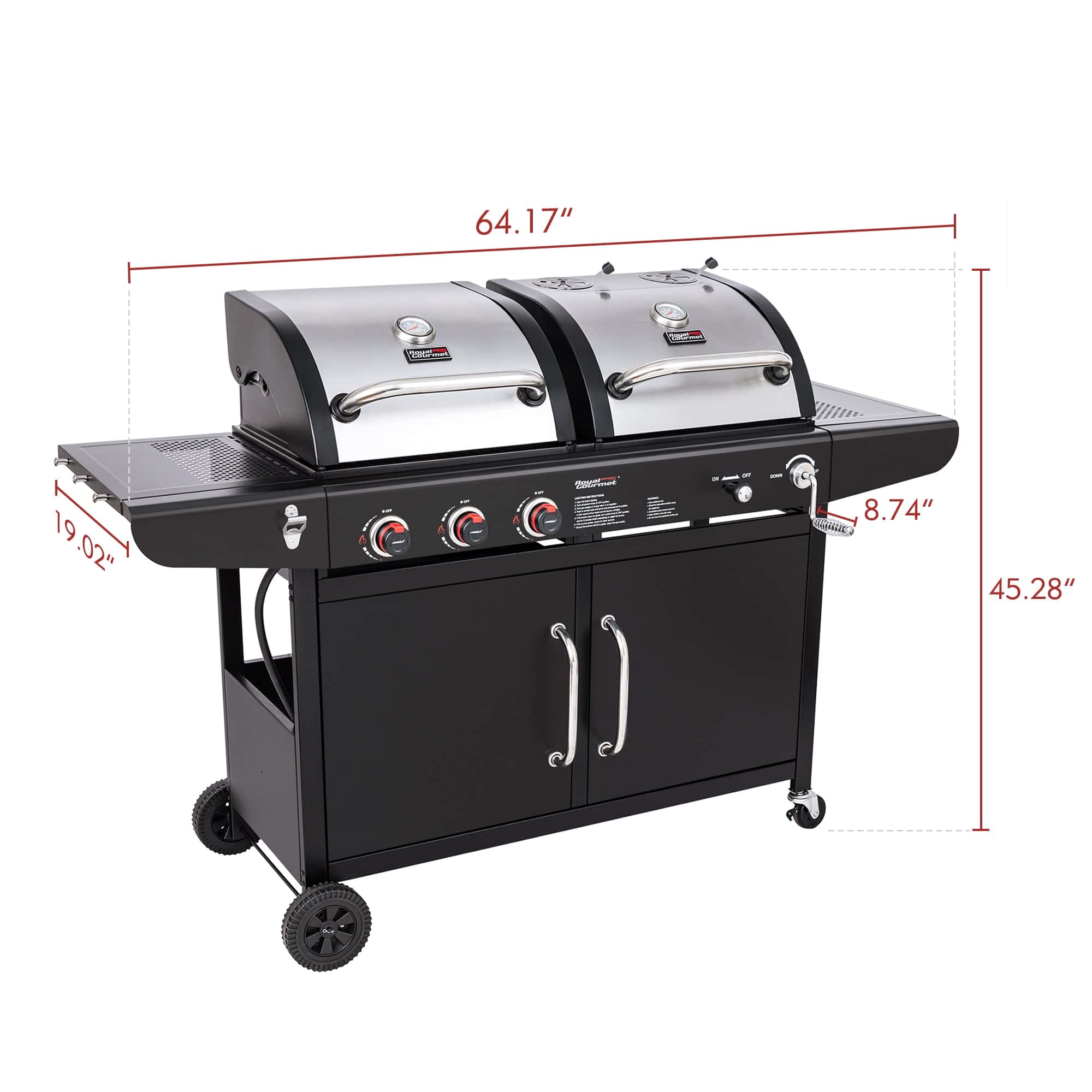 Royal Gourmet Black and Silverred Combo Grill Royal Gourmet Black and Silverred Combo Grill - Image 17