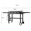 SKOYON 4-Burner Outdoor Gas Grill Propane Griddle Cooking Station