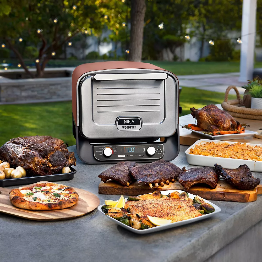 Ninja Woodfire Pizza Oven, 8-in-1 Outdoor Oven, 5 Pizza Settings, Smoker, Ninja Woodfire Technology, Electric - OO101 Ninja Woodfire Pizza Oven, 8-in-1 Outdoor Oven, 5 Pizza Settings, Smoker, Ninja Woodfire Technology, Electric - OO101 - Image 9