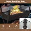 Costway Stainless Steel Barbecue Charcoal Grills with Seasoning Racks & Storage Shelf