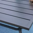 Captiva Designs Outdoor Rectangle Steel Dining Table - Black