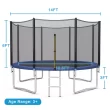 Costway 8/10/12/14/15/16 FT Outdoor Trampoline Bounce Combo W/Safety Closure Net Ladder