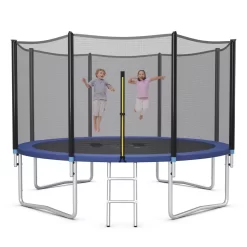Costway 8/10/12/14/15/16 FT Outdoor Trampoline Bounce Combo W/Safety Closure Net Ladder