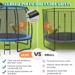 Costway 12FT Recreational Trampoline w/ Basketball Hoop Safety Enclosure Net Ladder