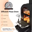 Costway Outdoor Pizza Oven Wood Fire Pizza Maker Grill w/ Pizza Stone & Waterproof Cover Costway Outdoor Pizza Oven Wood Fire Pizza Maker Grill w/ Pizza Stone & Waterproof Cover