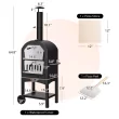 Costway Outdoor Pizza Oven Wood Fire Pizza Maker Grill w/ Pizza Stone & Waterproof Cover Costway Outdoor Pizza Oven Wood Fire Pizza Maker Grill w/ Pizza Stone & Waterproof Cover