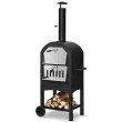 Costway Outdoor Pizza Oven Wood Fire Pizza Maker Grill w/ Pizza Stone & Waterproof Cover Costway Outdoor Pizza Oven Wood Fire Pizza Maker Grill w/ Pizza Stone & Waterproof Cover