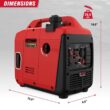 A-iPower GXS1500i 1500-Watt Recoil Start Gasoline Powered Ultra-Light Inverter Generator with 60cc OHV Engine and CO Sensor Shutdown