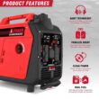 A-iPower GXS2300iD 2300-Watt Recoil Start Gas Propane Powered Ultra Light-Weight Inverter Generator 80cc OHV Engine and CO Sensor Shutdown