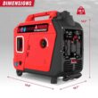 A-iPower GXS2300iD 2300-Watt Recoil Start Gas Propane Powered Ultra Light-Weight Inverter Generator 80cc OHV Engine and CO Sensor Shutdown