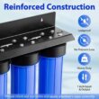 ISPRING WGB32B-KDS Whole House Water Filter System w/Polyphosphate Anti-Scale, GAC+KDF, and Carbon Block Filters, Descaler and Filter