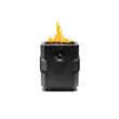 UKIAH Tailgater II 15.25in. L X 15.25in. W X 16in. H Portable LP Gas Steel Square Fire Pit with 2.1 BTM Sound System in Black