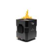 UKIAH Tailgater II 15.25in. L X 15.25in. W X 16in. H Portable LP Gas Steel Square Fire Pit with 2.1 BTM Sound System in Black