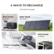 BLUETTI EB70GR 800W Continuous/1400W Peak Output Power Station EB70S Gray Push Button Start LiFePO4 Battery Solar Generator